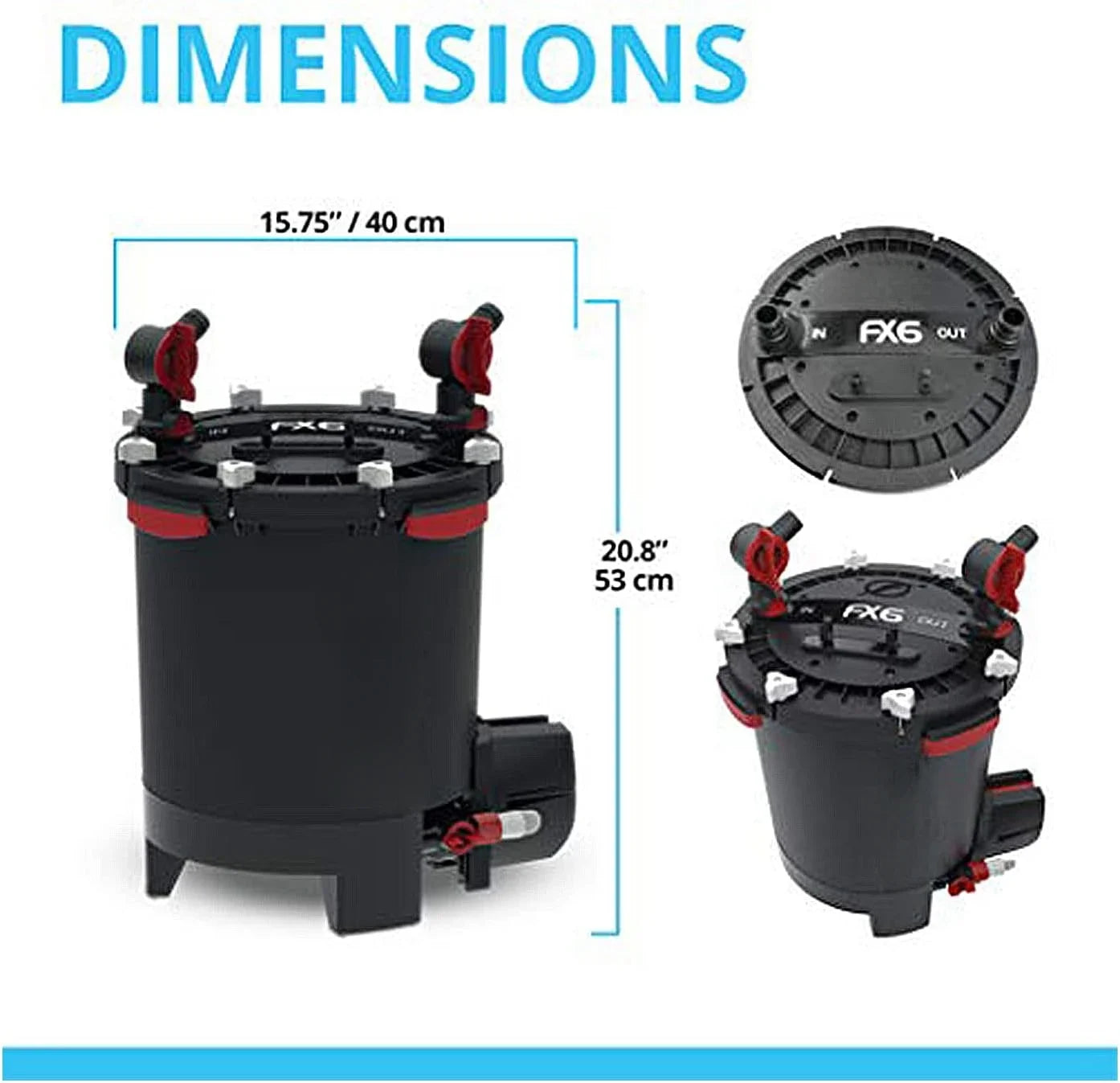 FX6 High Performance Canister Aquarium Filter for 400 Gallons