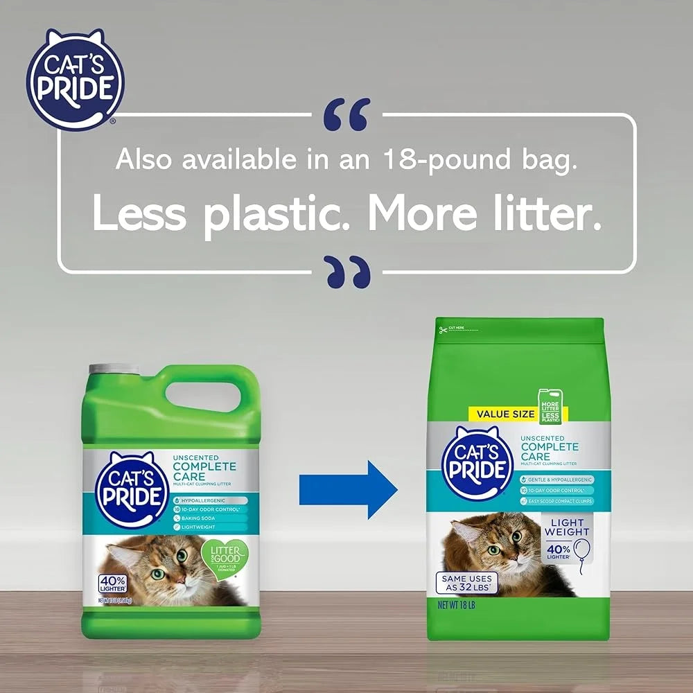 Premium Lightweight Hypoallergenic Cat Litter with Odor Control for Multi Cats